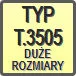 Piktogram - Typ: T.3505-DUŻE